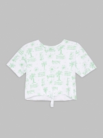 %Pto% All over print knot t-shirt white