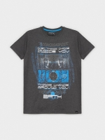 %Pto% Metaverse printed T-shirt dark grey