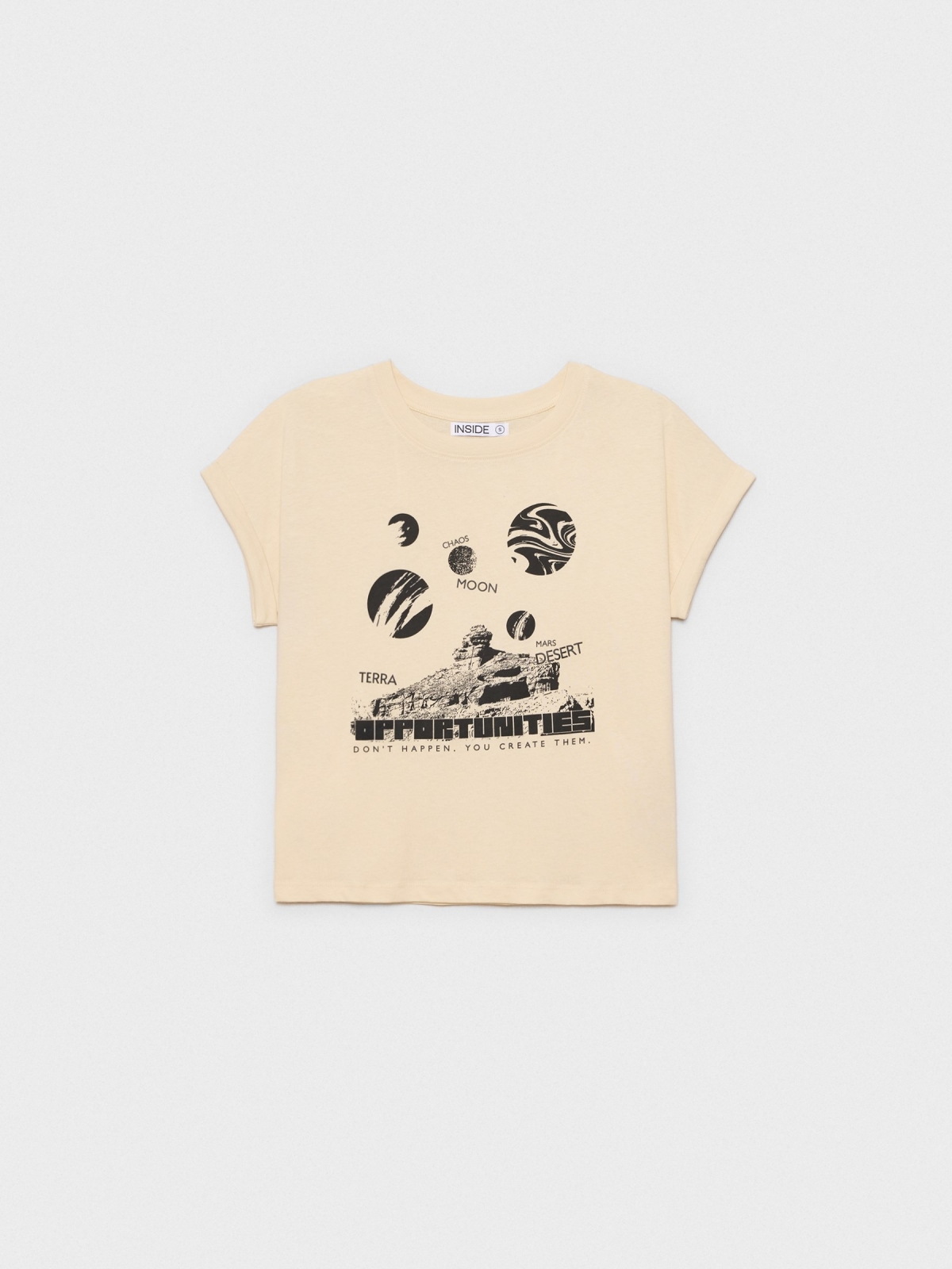  Planets print t-shirt sand