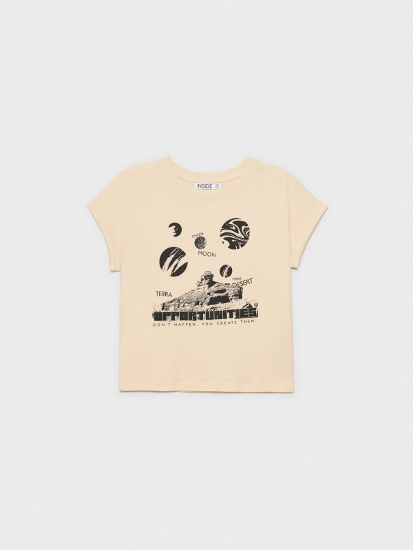  Planets print t-shirt sand