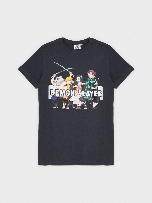  Demon Slayer black t-shirt dark grey