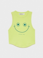 %Pto% Printed rib top lime