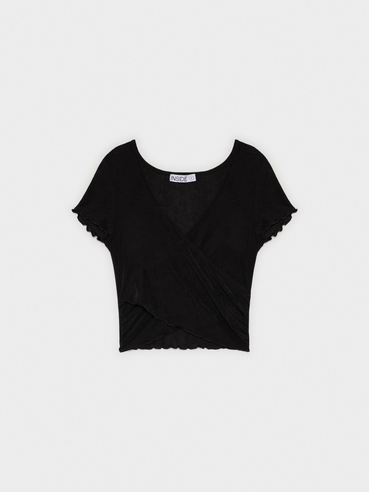  Camiseta crop negra curly negro