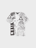 %Pto% Oversized T-shirt with text print white