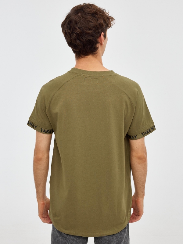 Breath Away T-shirt khaki middle back view