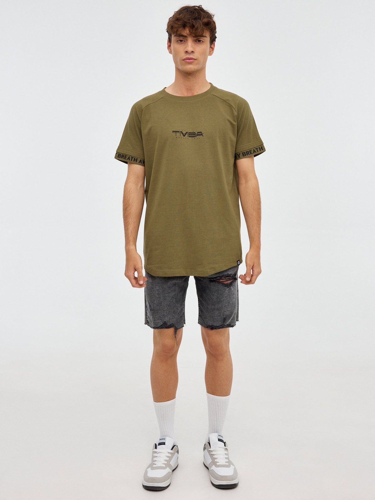 Breath Away T-shirt khaki front view