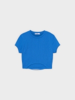 %Pto% Camiseta crop azul azul eléctrico