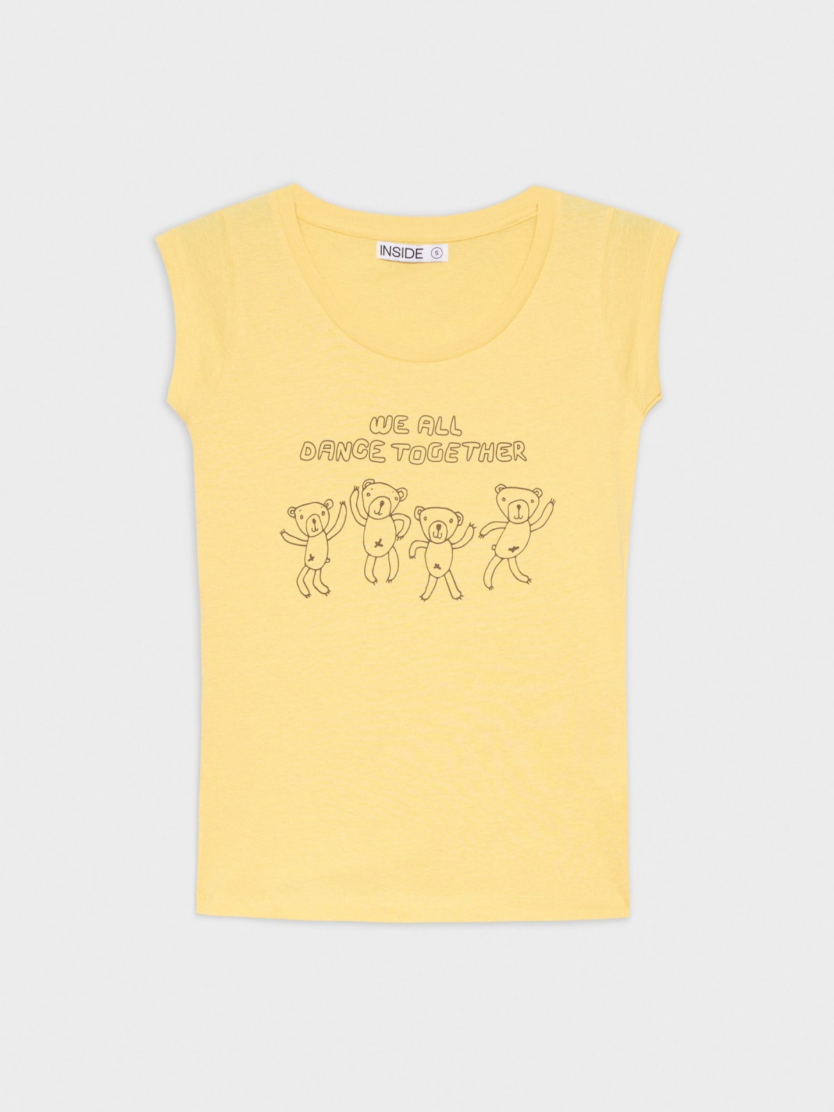  Camiseta con estampado amarillo pastel