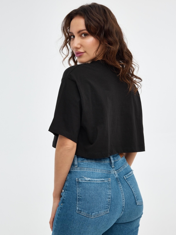 Camiseta Mind Body negro vista media trasera