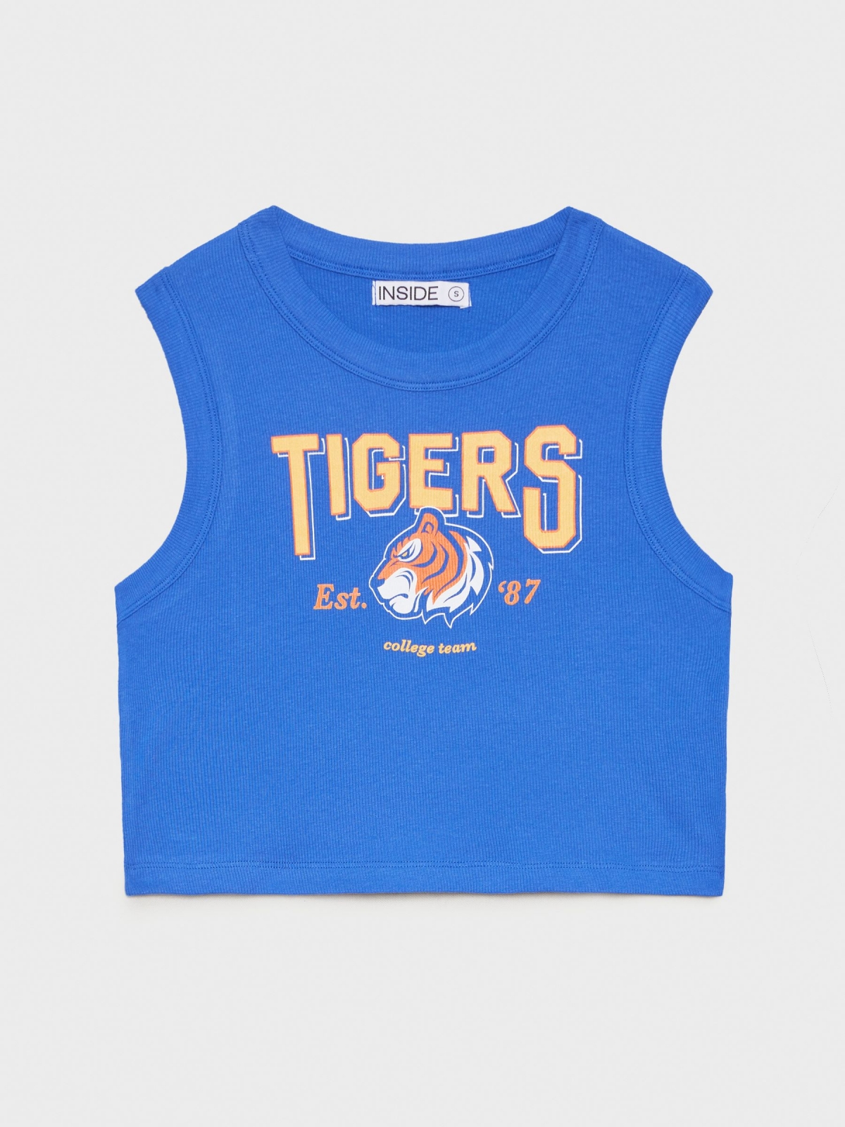  Tigers crop top electric blue