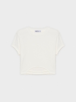 %Pto% Blue crop top white