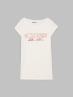 %Pto% Camiseta print Girlboss blanco roto
