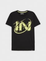 %Pto% T-shirt impressa no interior preto