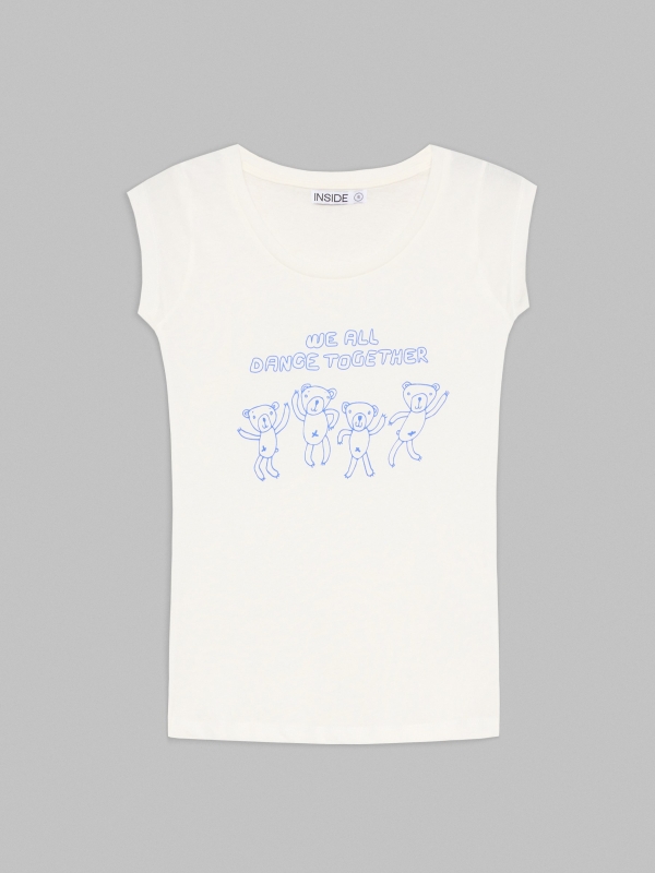  T-shirt com estampado off white