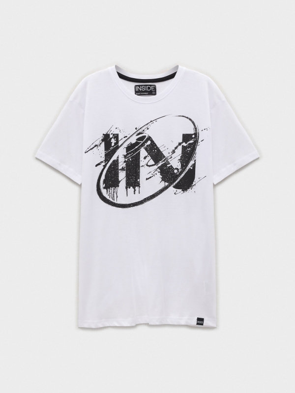  Camiseta estampado inside blanco