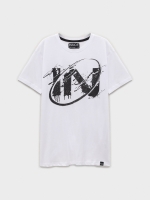 %Pto% T-shirt impressa no interior branco
