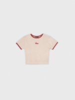 %Pto% Embroidered crop top light pink