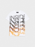 %Pto% INSIDE print T-shirt white