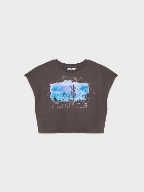  Camiseta Sense of Space gris oscuro