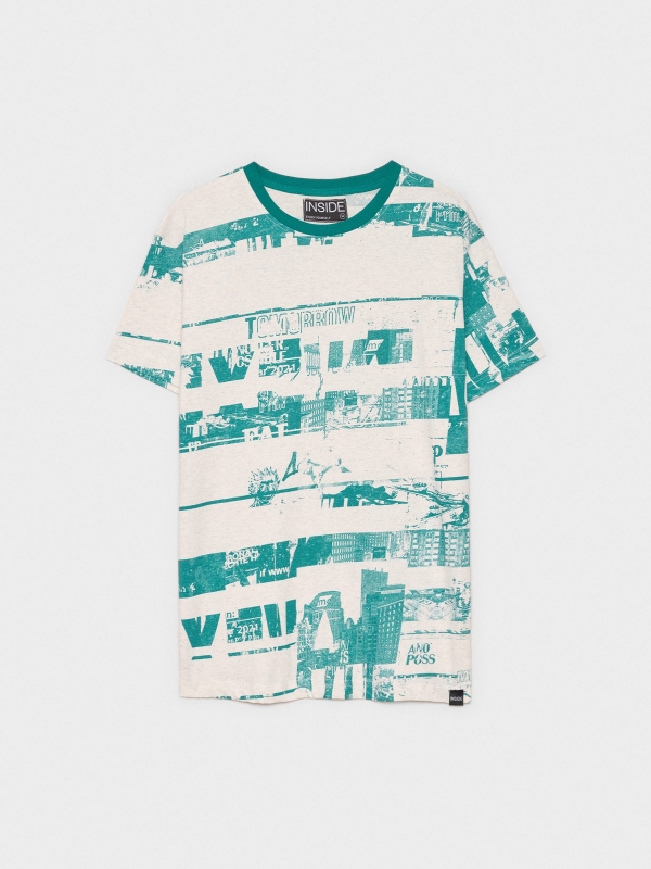  Camiseta total print gris