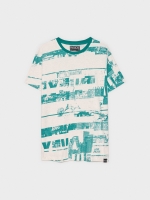 %Pto% T-shirt de impressão total cinza