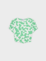 %Pto% T-shirt de cultivo com alças nas costas multicolorido