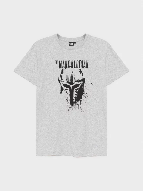 Camiseta Mandalorian gris vista detalle
