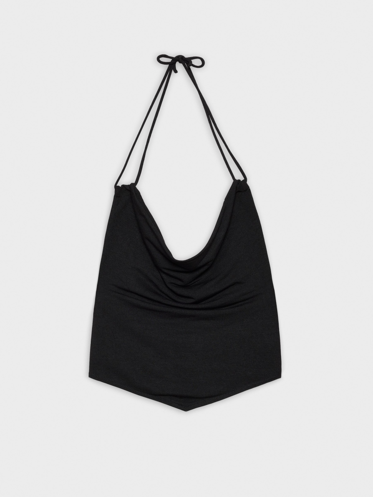  Top halter doble negro