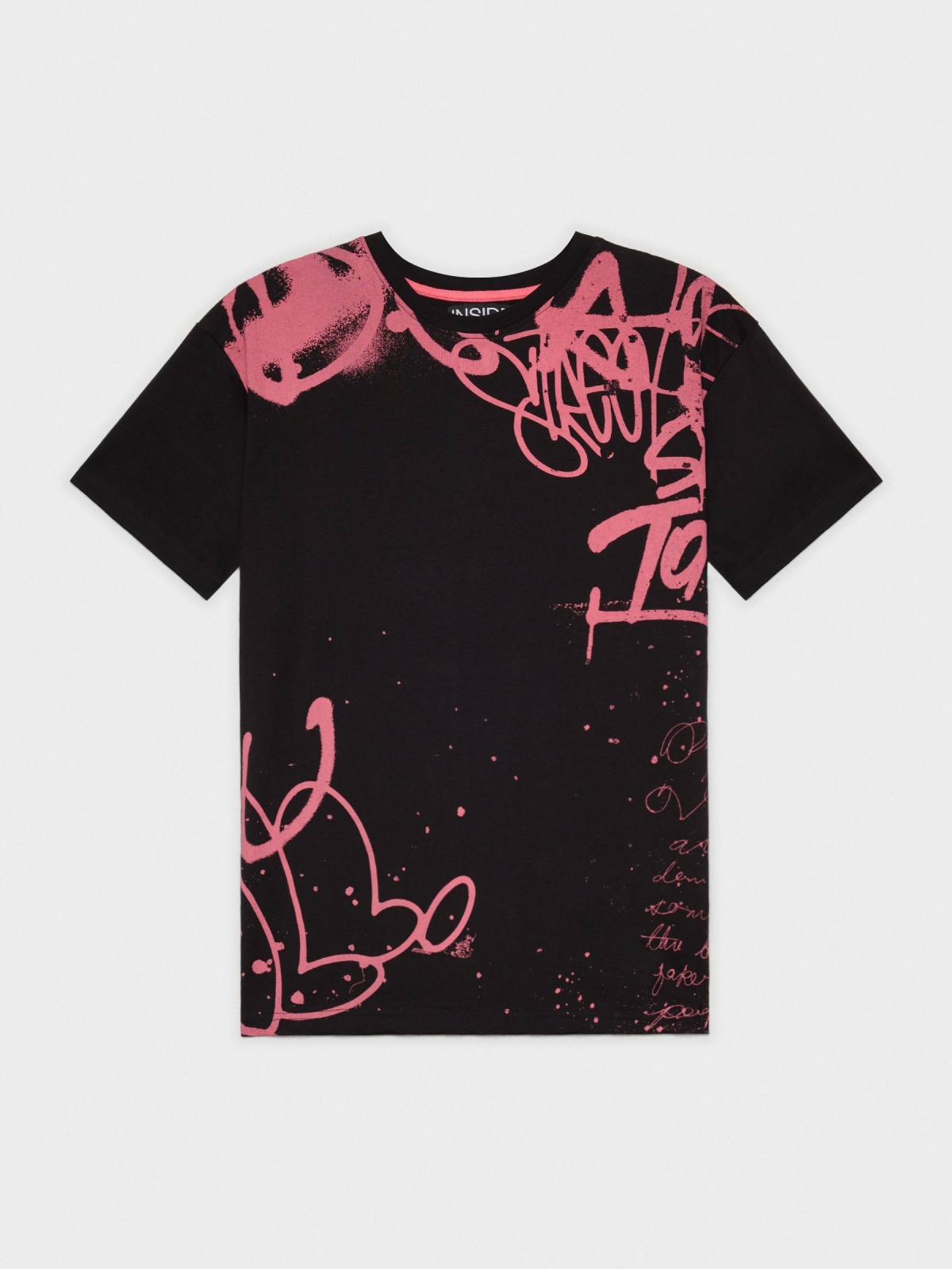  T-shirt de grafite preto