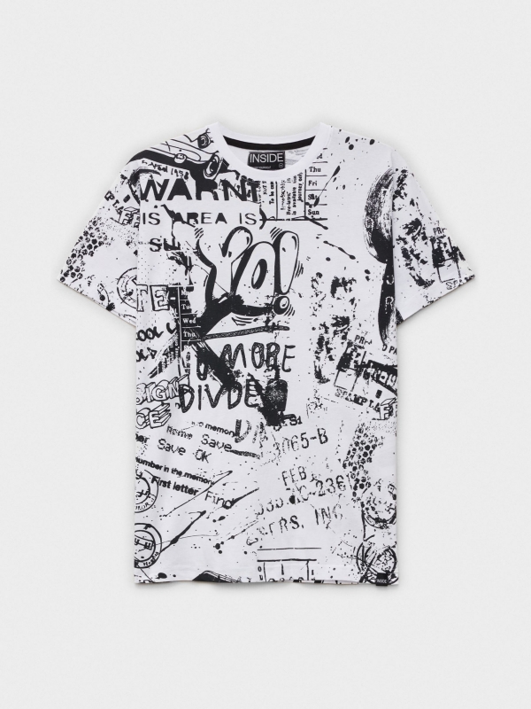  Total print t-shirt white