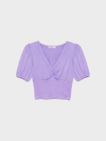 %Pto% Lilac V-neck T-shirt mauve