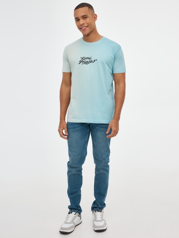 T-shirt com estampado gradiente areia vista geral frontal