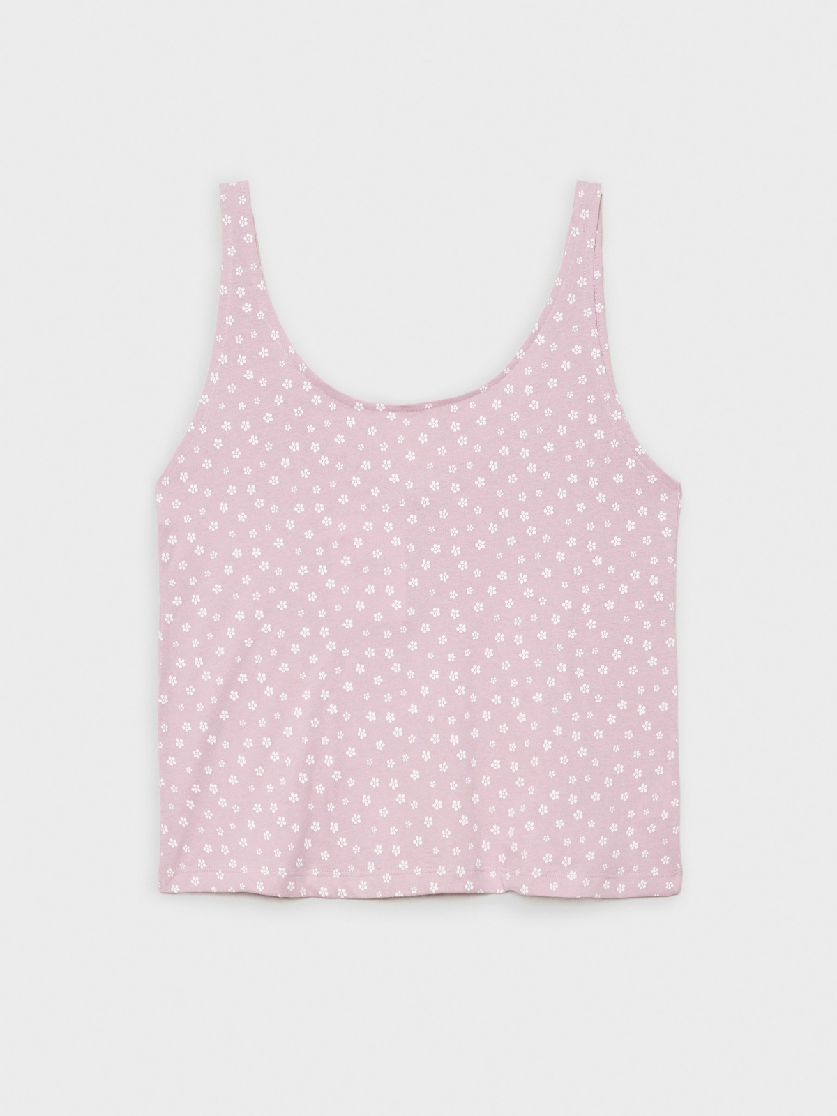  Camiseta de tirantes mini print malva