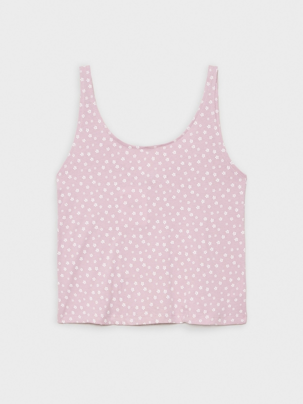  Camiseta de tirantes mini print malva