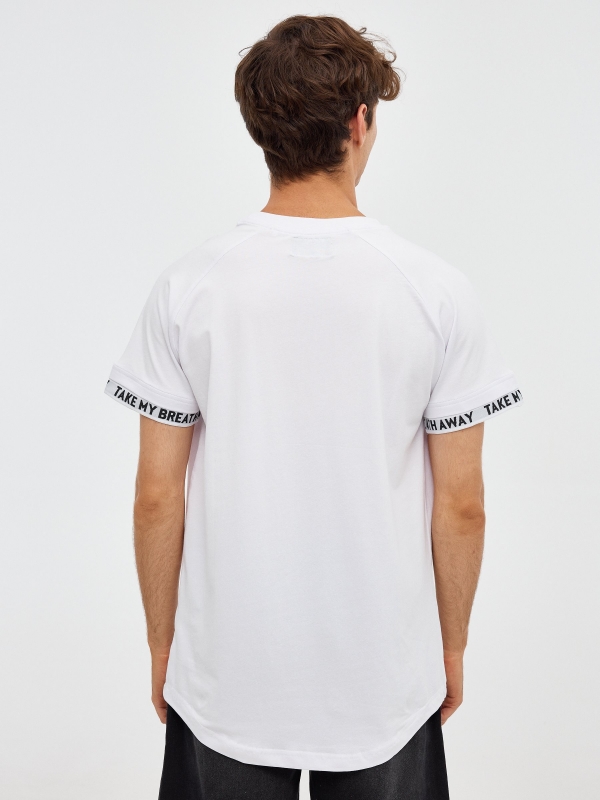 Camiseta Breath Away blanco vista media trasera
