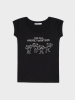 %Pto% T-shirt with print black