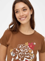 %Pto% Camiseta Chip y Chop marrón oscuro primer plano