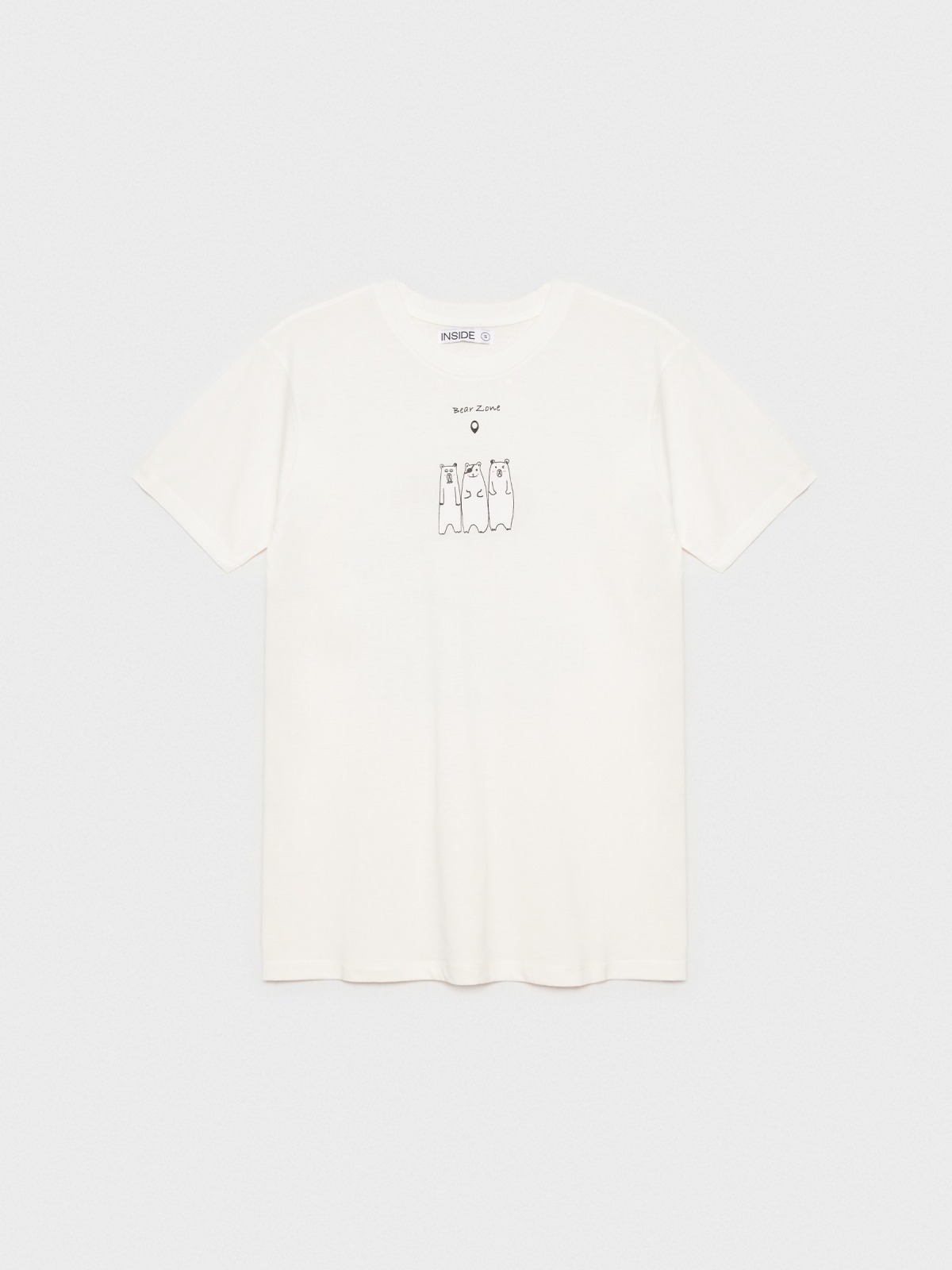  Camiseta oversized In Forest blanco roto