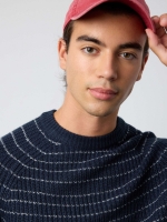 %Pto% Torzal print jumper navy