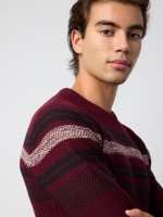 %Pto% Coloured striped jumper burgundy