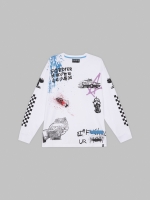 %Pto% Camiseta print rally blanco vista frontal