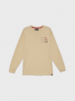 %Pto% T-shirt print 01 sand front view