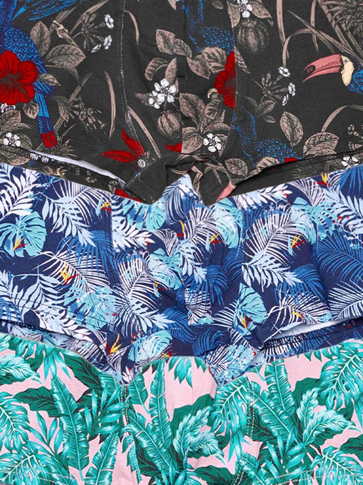 Pack 3 boxers print floral multicolor vista detalle