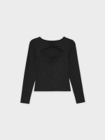 %Pto% %Cover% Slim cut out t-shirt black detail view