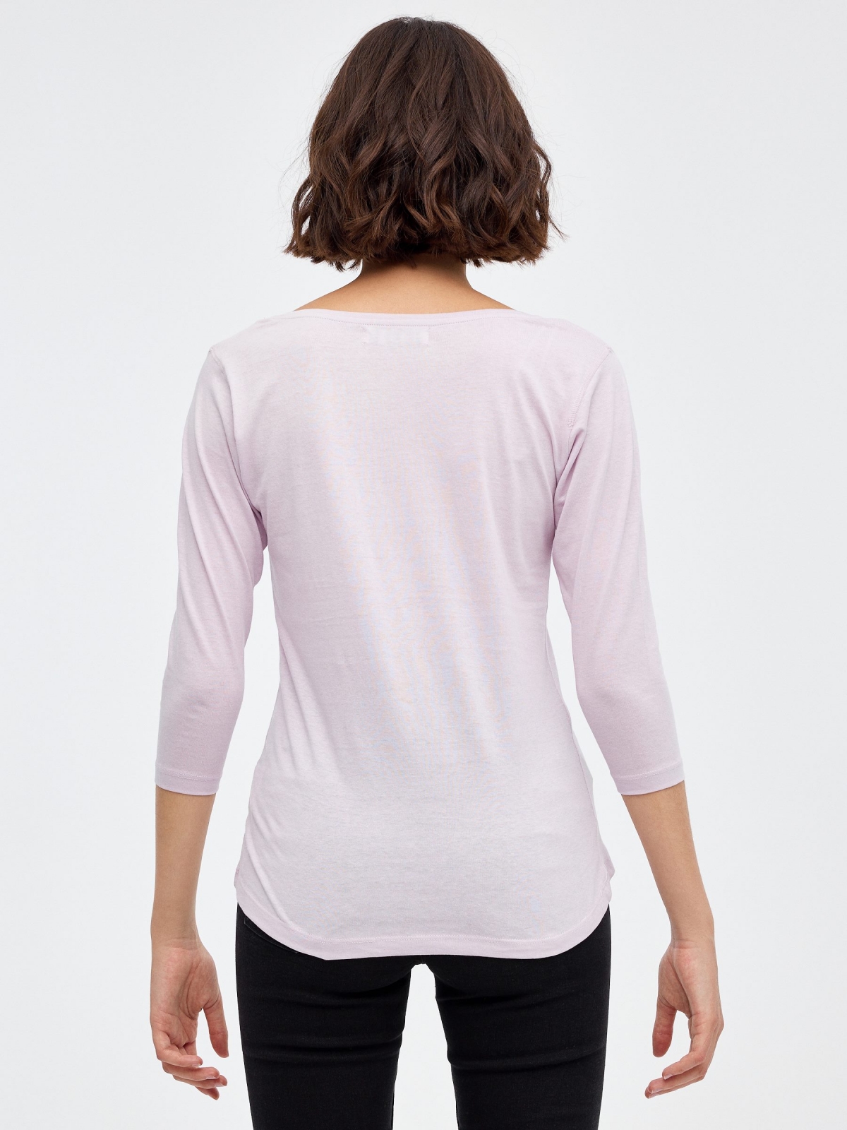 It's Okay T-Shirt mauve middle back view