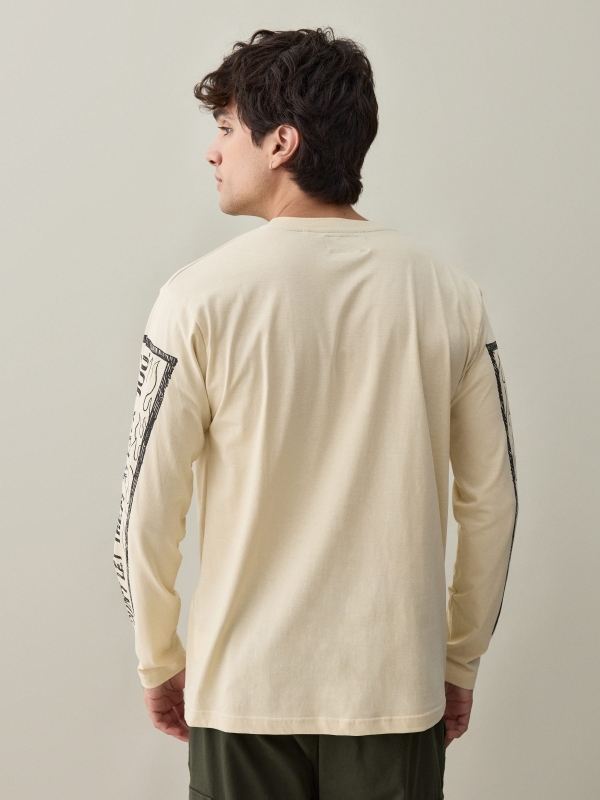 Irreal World T-shirt sand middle back view