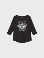 %Pto% Camiseta print gato negro vista frontal