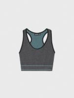 %Pto% Top seamless gris oscuro vista frontal