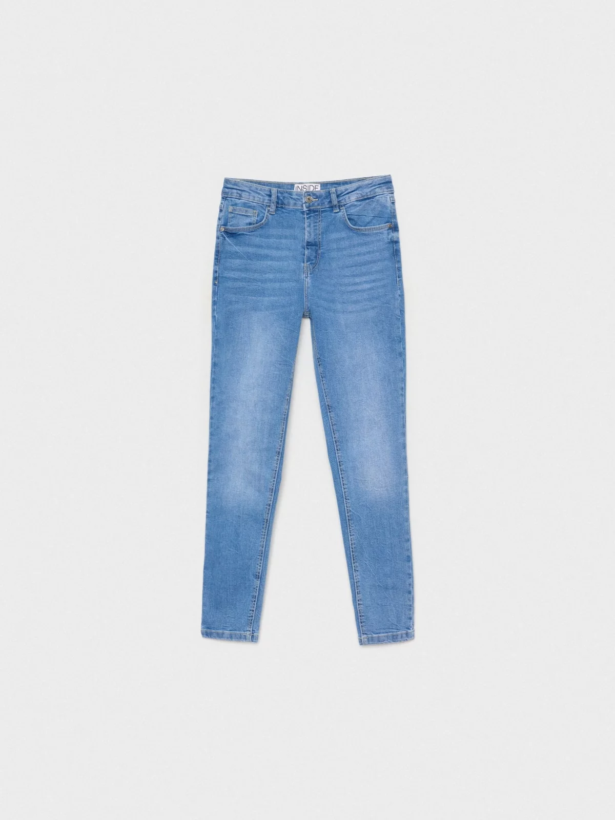 Mid-rise skinny jeans blue detail view