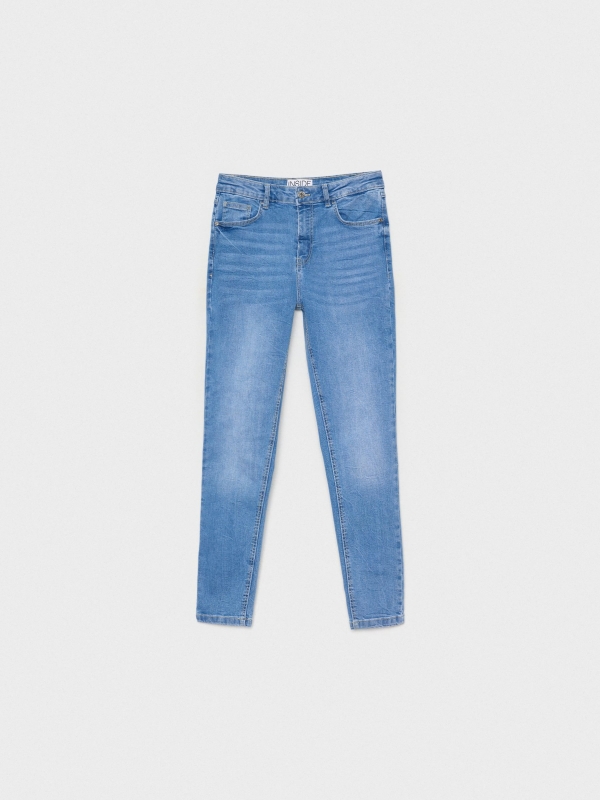 Mid-rise skinny jeans blue detail view